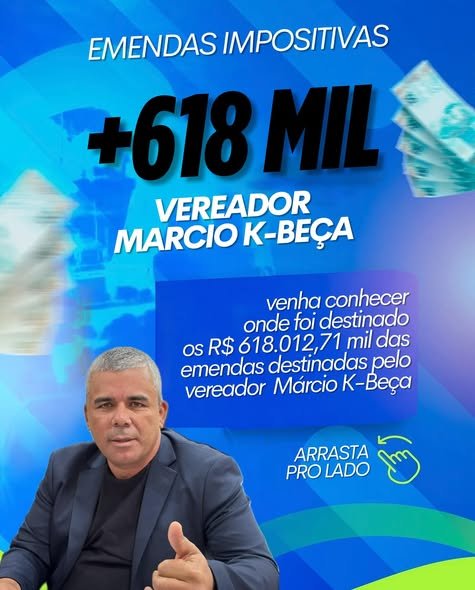 Márcio K-beça divulga balanço e aponta R$ 618 mil em emendas pagas em Sidrolândia