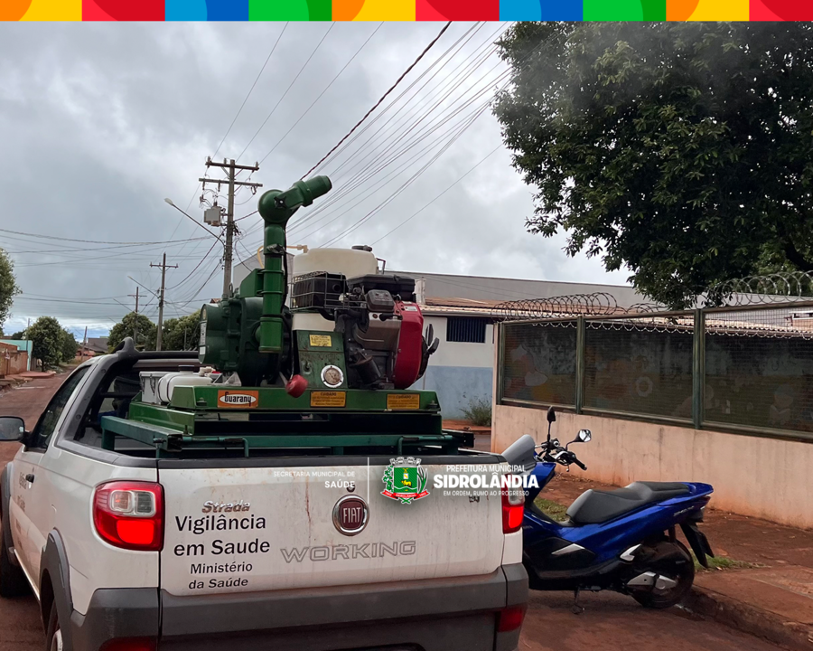 Carro fumacê percorre bairros de Sidrolândia no combate ao Aedes aegypti