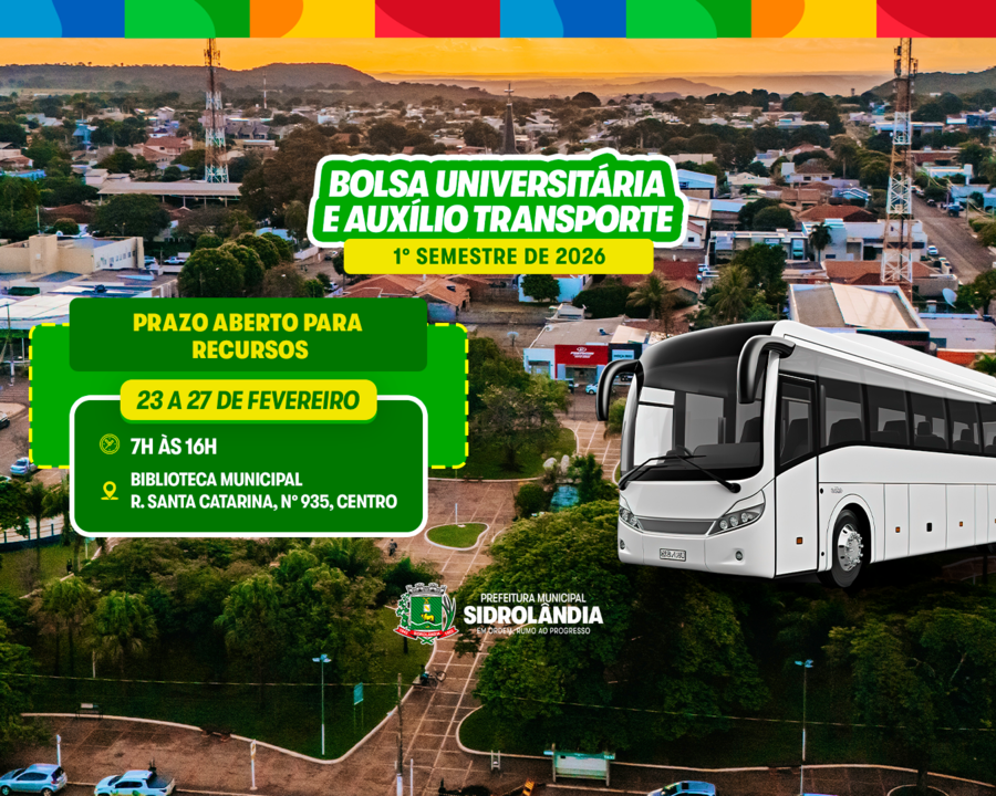 Prazo para recursos da Bolsa Universitária e do Auxílio Transporte segue até 27 de fevereiro