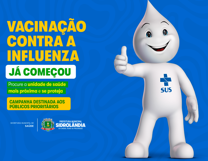 Vacinação contra a Influenza já começou: veja quem pode se imunizar em Sidrolândia