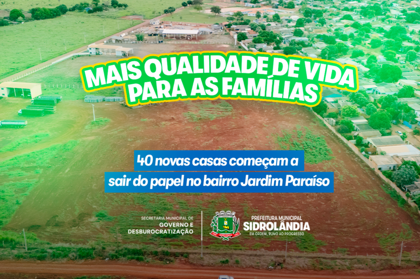 Sidrolândia amplia acesso à moradia e inicia marcação de ruas para novas casas habitacionais