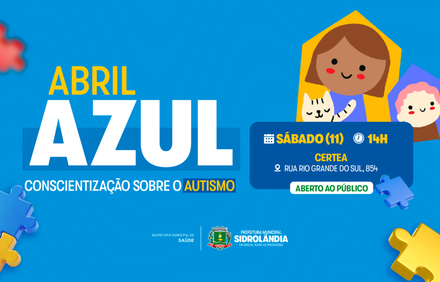 Ação em alusão ao Abril Azul convida população para momento de conscientização em Sidrolândia
