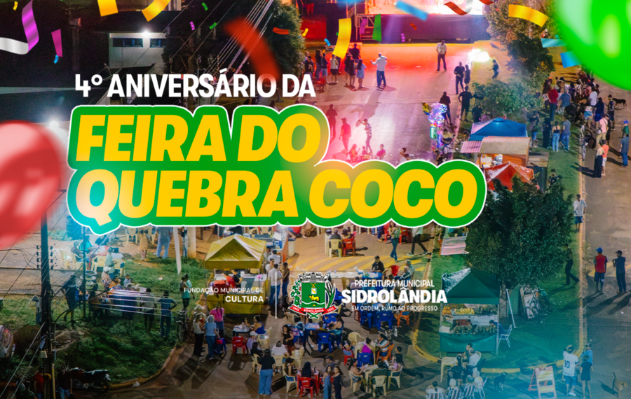 Aniversário de 4 anos da Feira do Quebra Coco terá programação especial neste sábado (4)
