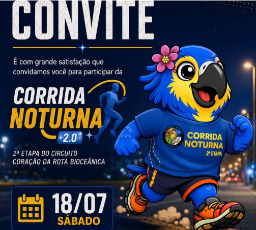 Sidrolândia recebe neste sábado (18) a 2ª etapa da Corrida Noturna Circuito Coração da Rota Bioceânica